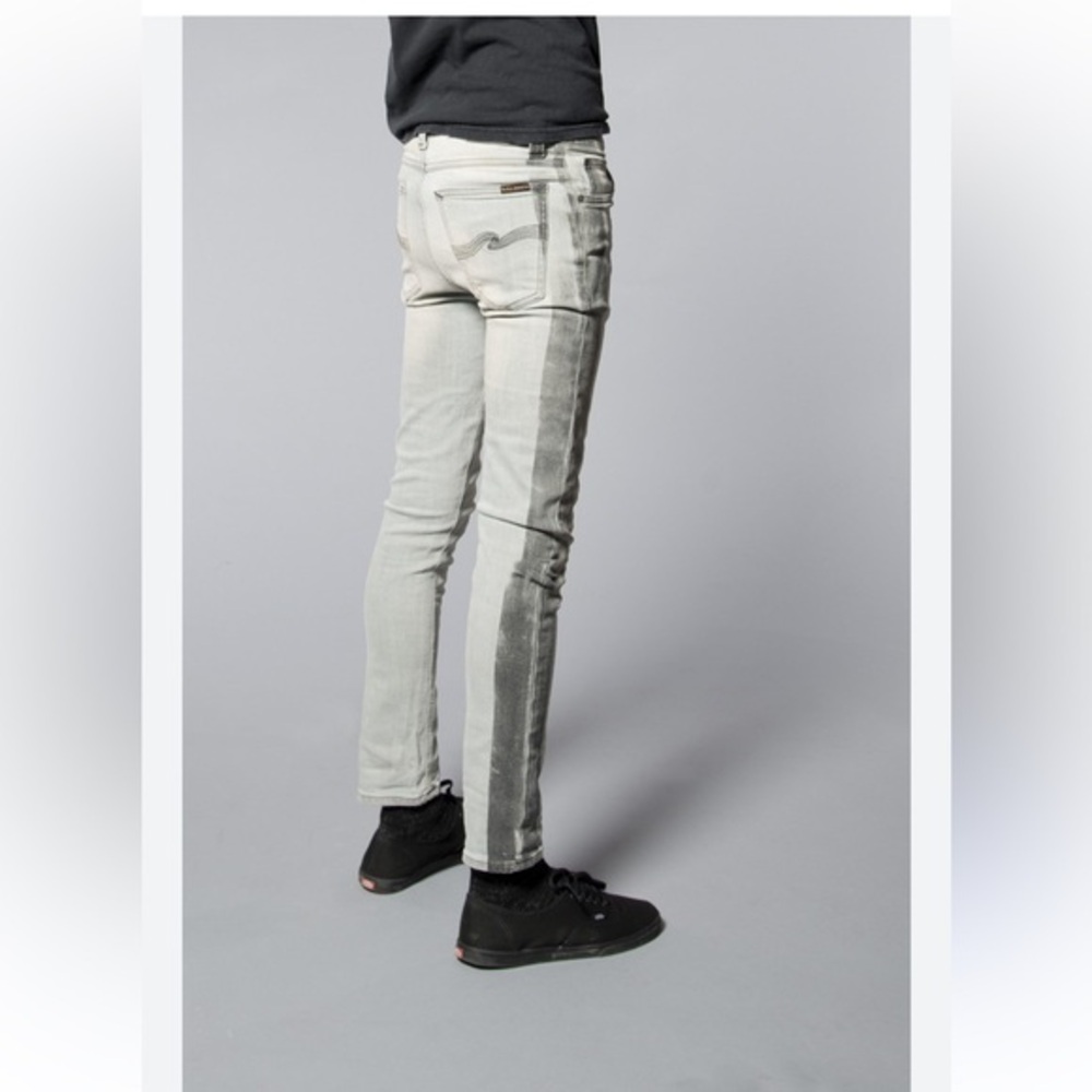 😎Vintage NUDIE High Kai Limited Edition Jeans Black on Bleach